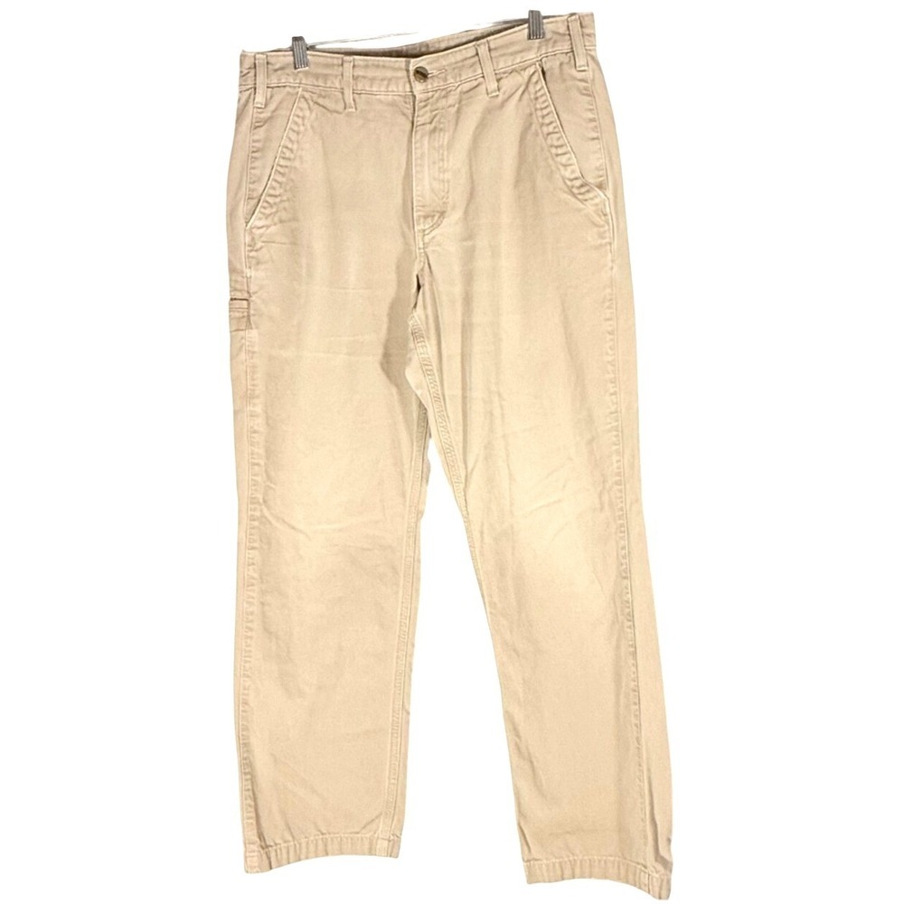 Carhartt Men's Casual Straight-Leg Pants canvas in Khaki 34 x 32